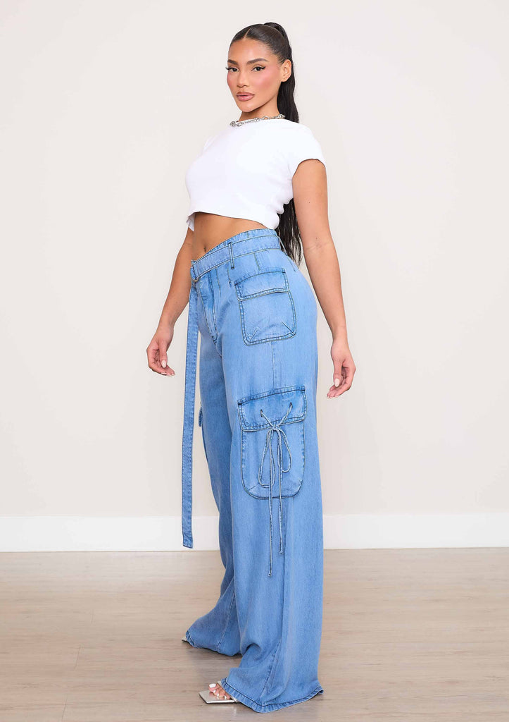 Tencil Cargo Wide Leg Pants