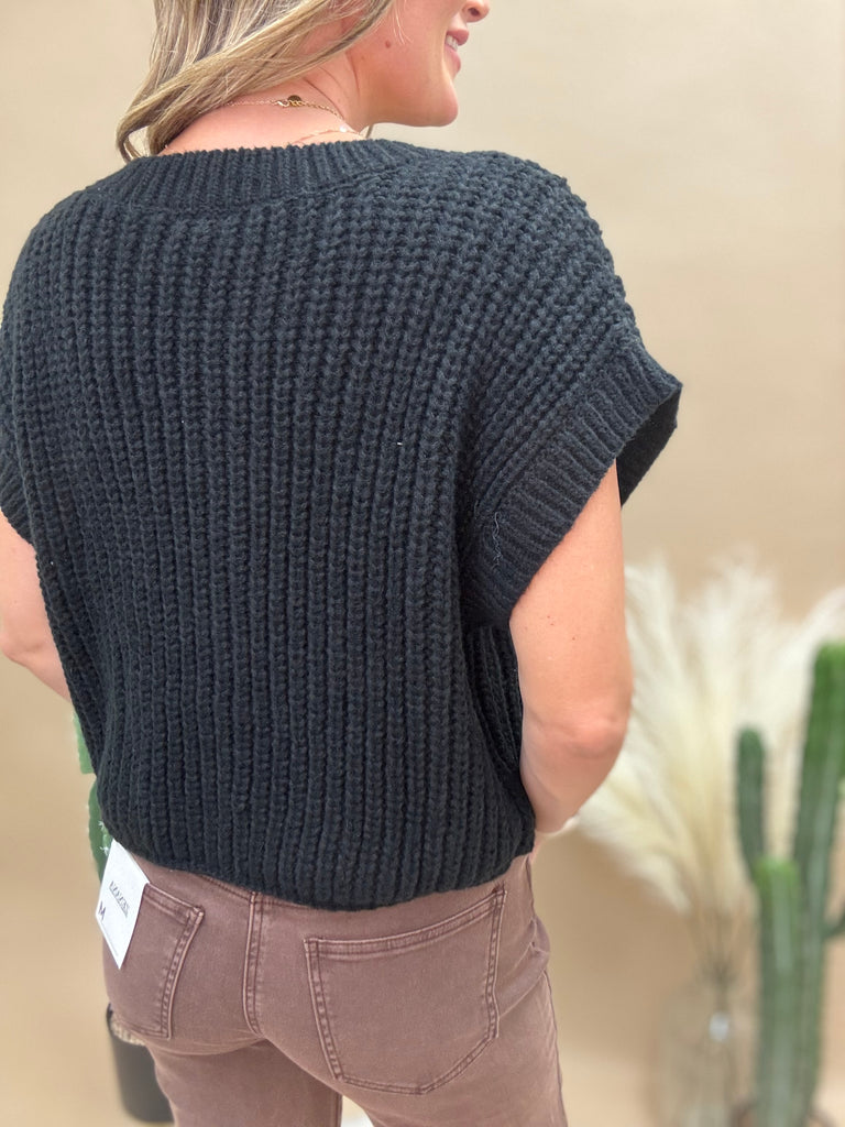 Gold Button Sweater Top
