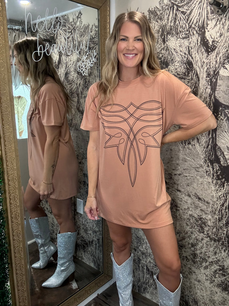 Boot Stitch Tee Dress