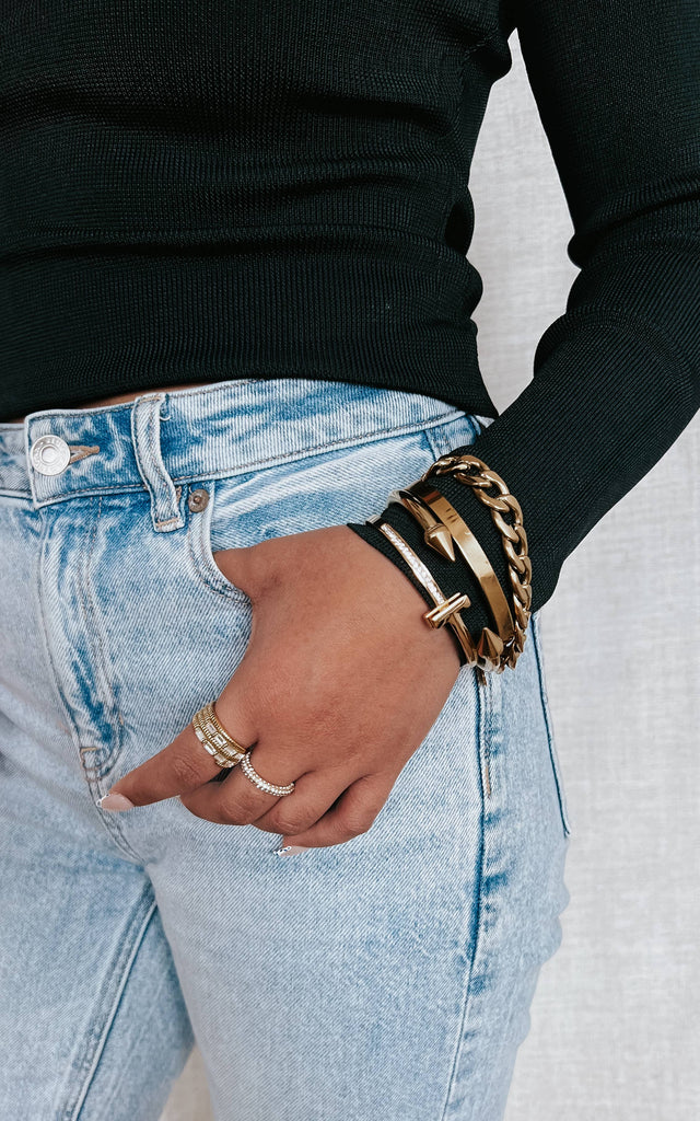 Clyde Cross Bangle Bracelet