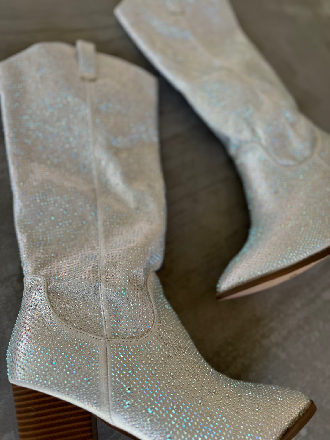 High Disco Rhinestone Boots