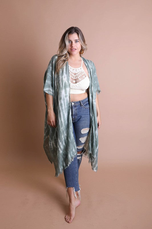 Tie Dye Sage Kimono