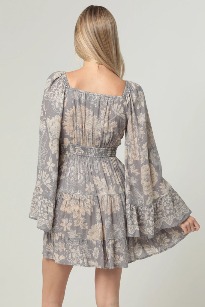 Earl Gray Bell Sleeve Dress