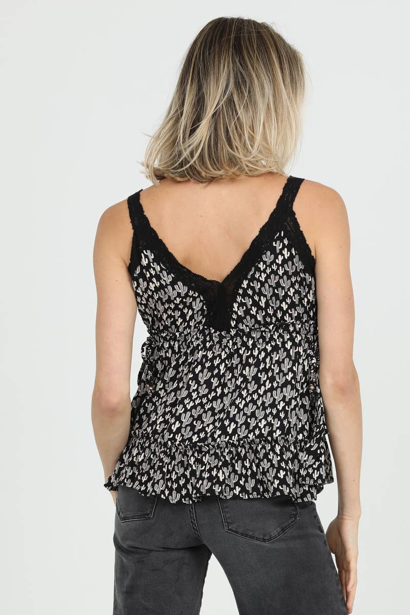 Cactus Print Tank Top