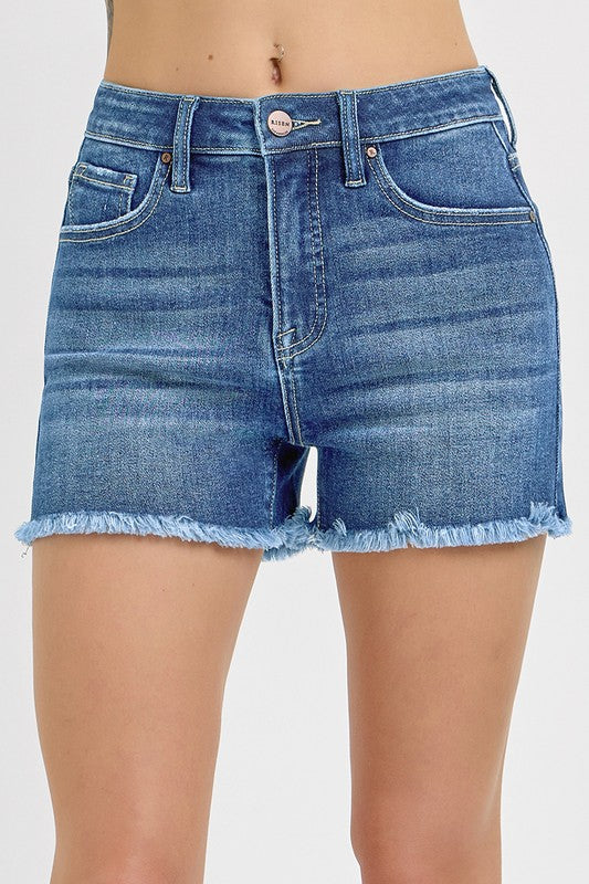 Faye Medium Wash Risen Shorts
