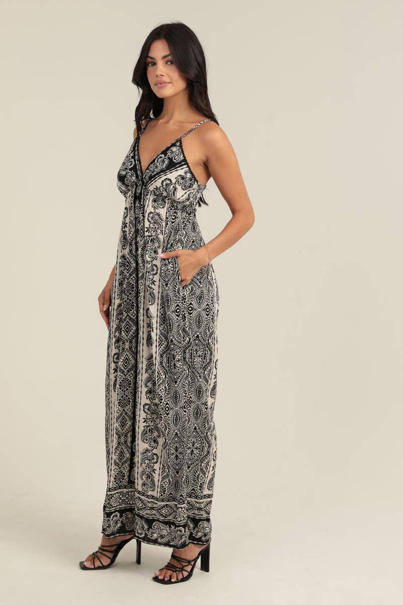 Noir Printed Jumpsuit