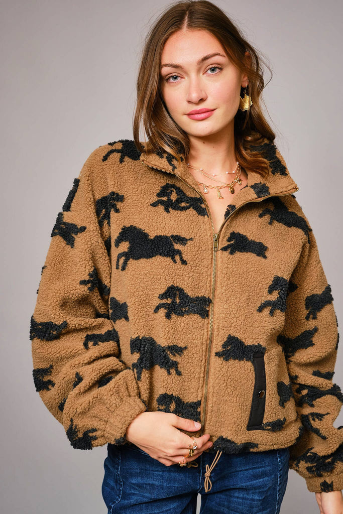 Mustang Sherpa Zip-Up Jacket