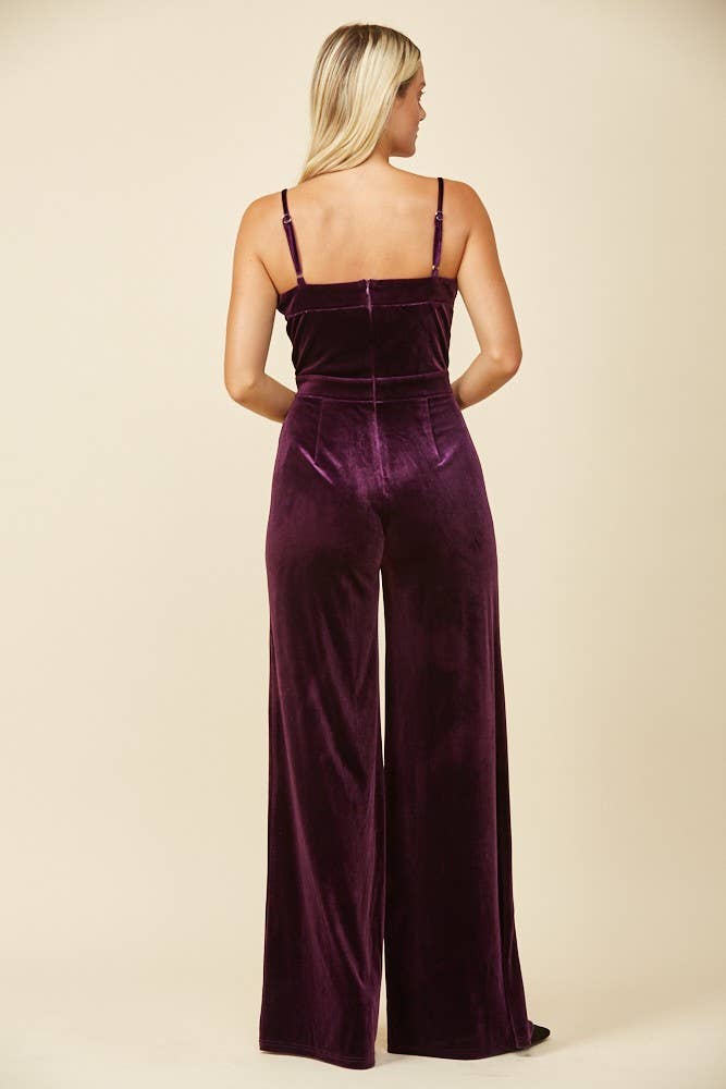 Merlot Velvet Jumpsuit