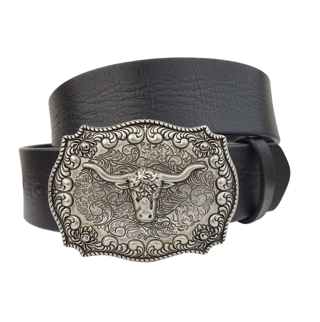 Antique Silver Long Horn Belt