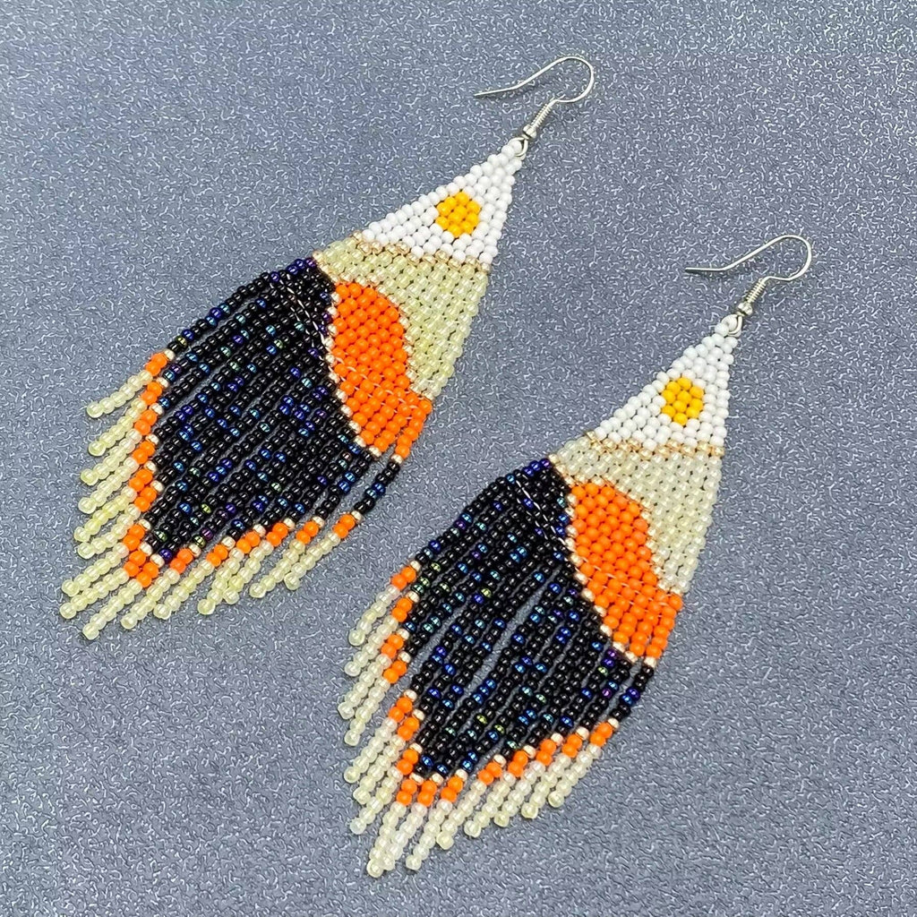 Sunset Seed Beads Earrings
