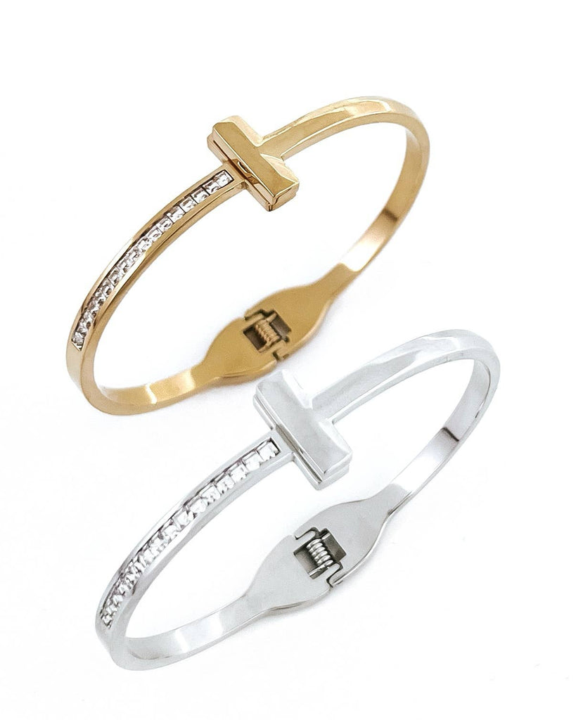 Clyde Cross Bangle Bracelet
