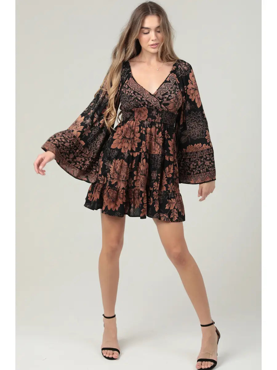 Autumn Bell Sleeve Dress