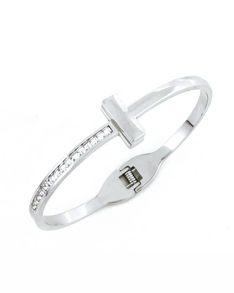 Clyde Cross Bangle Bracelet