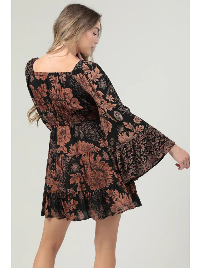 Autumn Bell Sleeve Dress