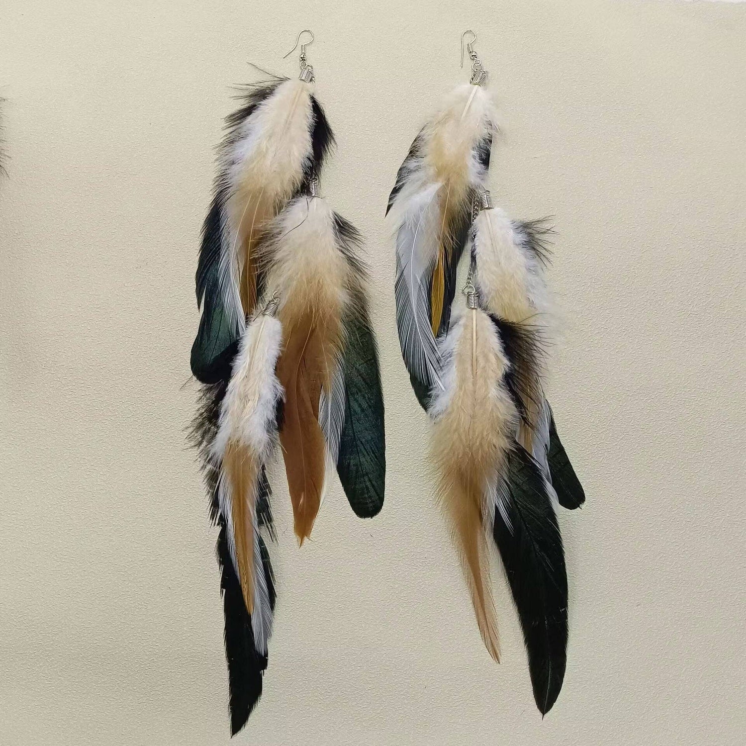 Moonshine Feather Long Earrings