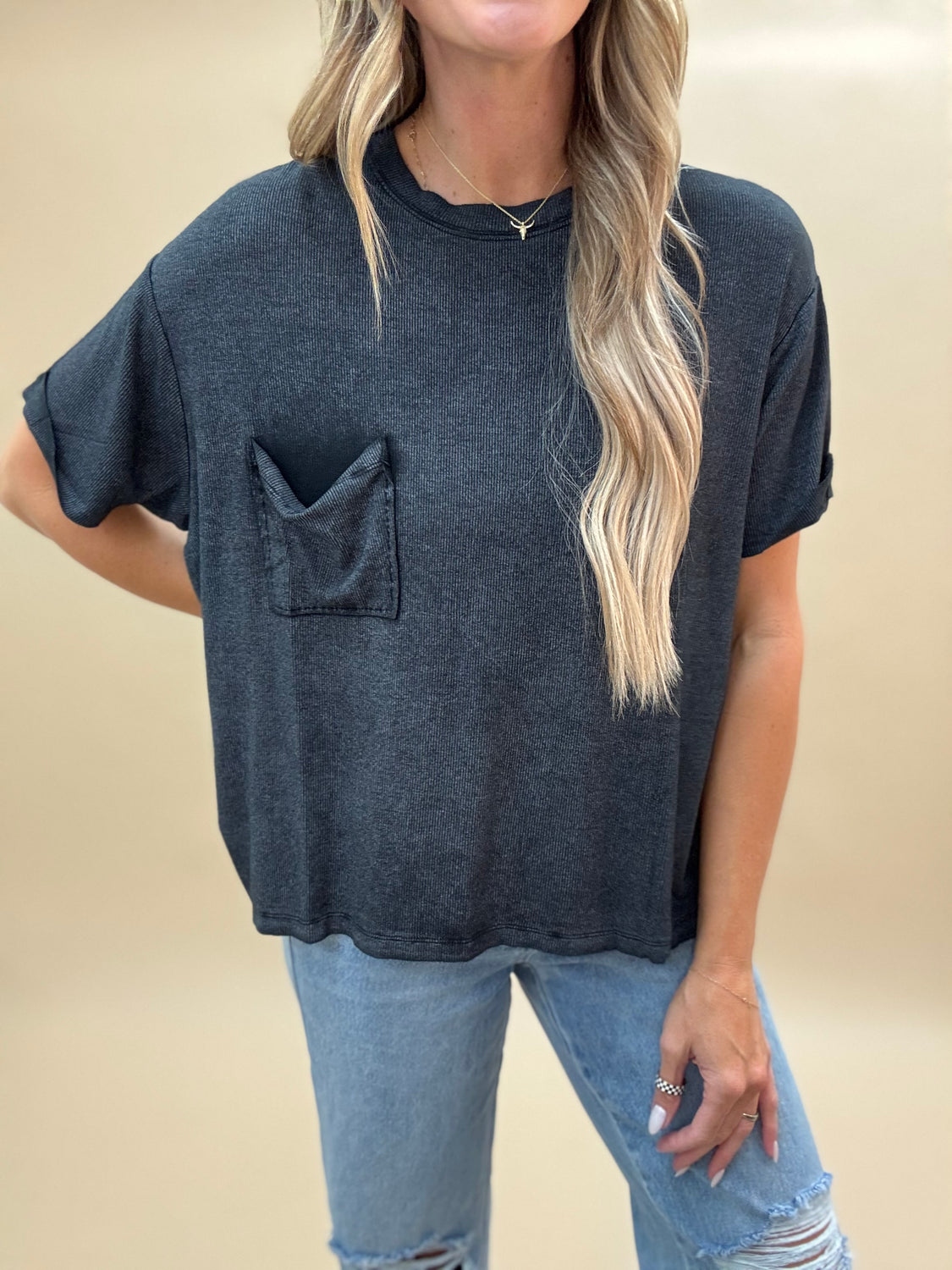 Favorite Ribbed Slouchy Tee