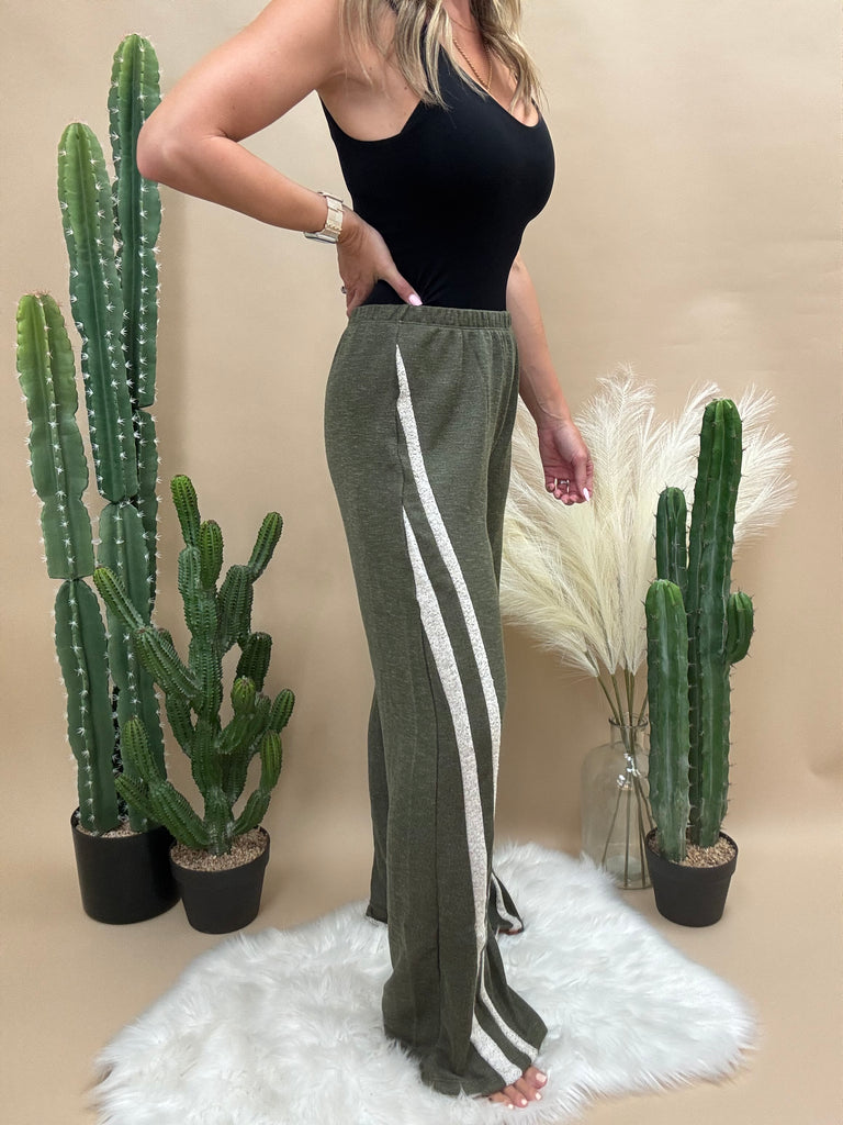 Truly Olive Wide Leg Pants