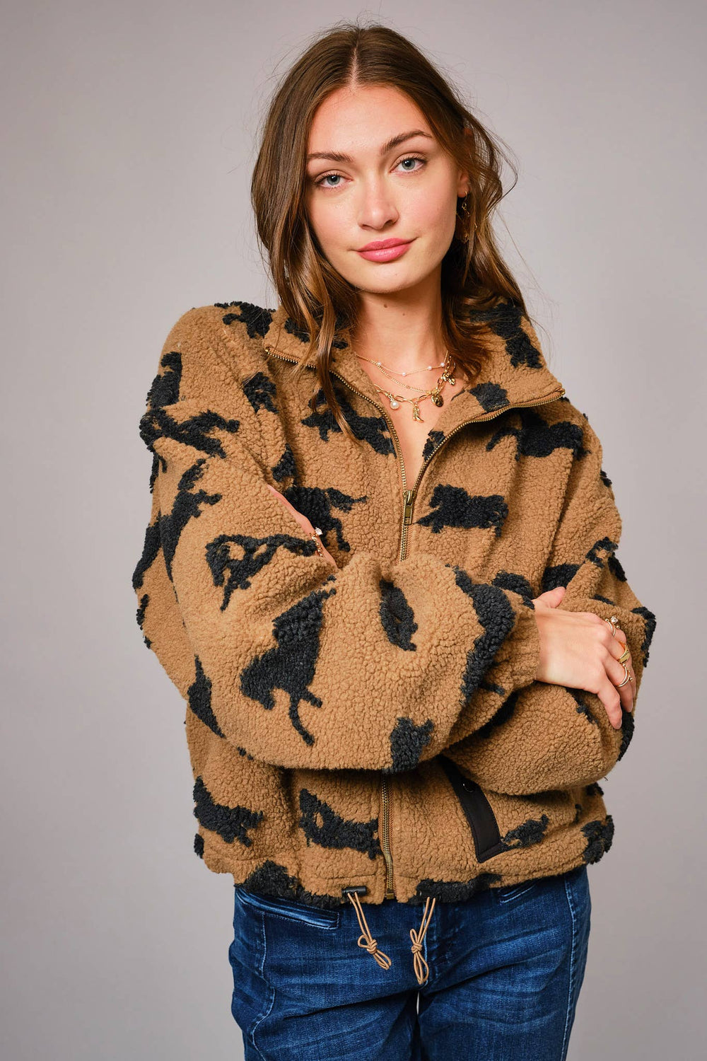Mustang Sherpa Zip-Up Jacket