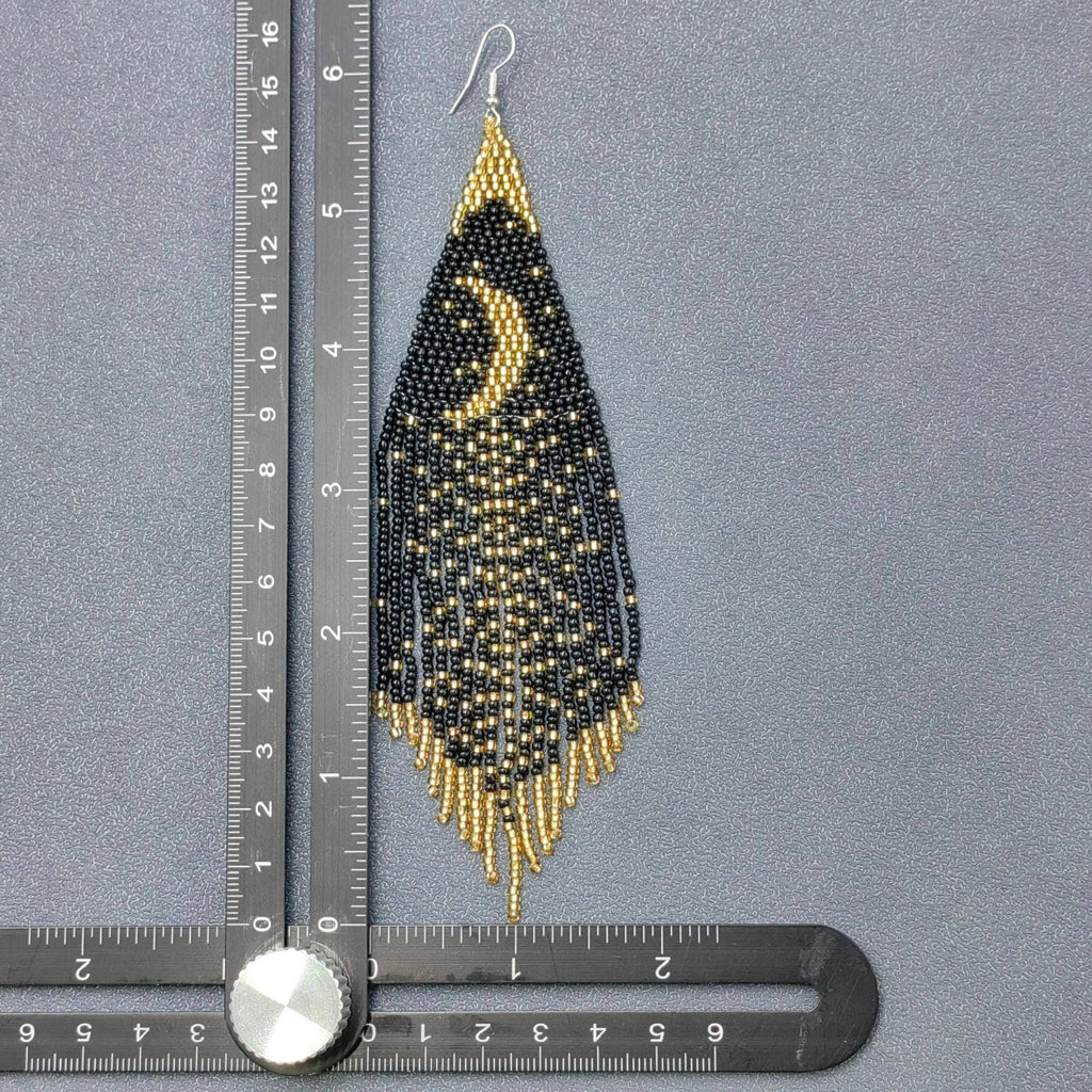 Night Sky Seed Beads Earrings