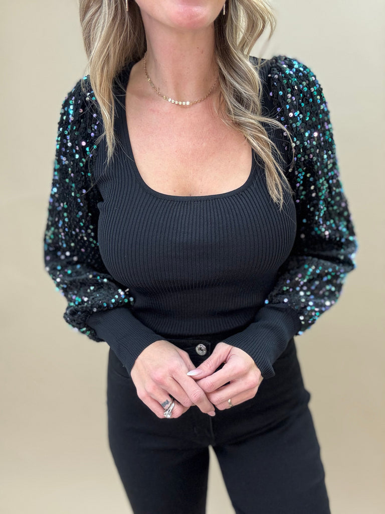 Party Time Sequins Long Sleeve