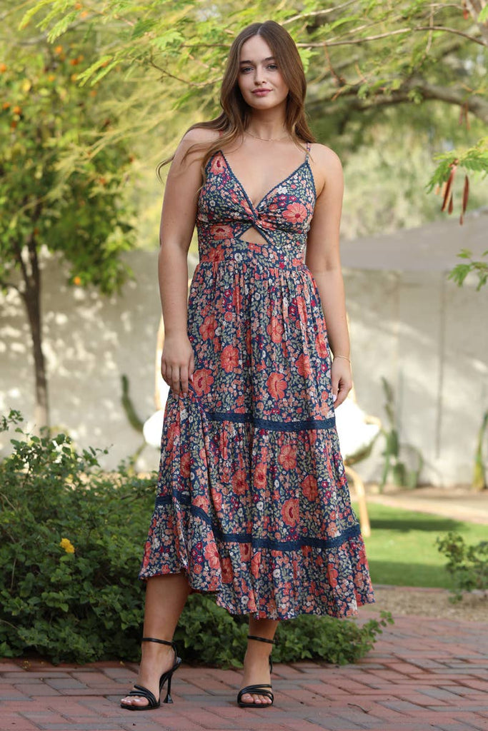 Lily Tiered Lace Trim Dress
