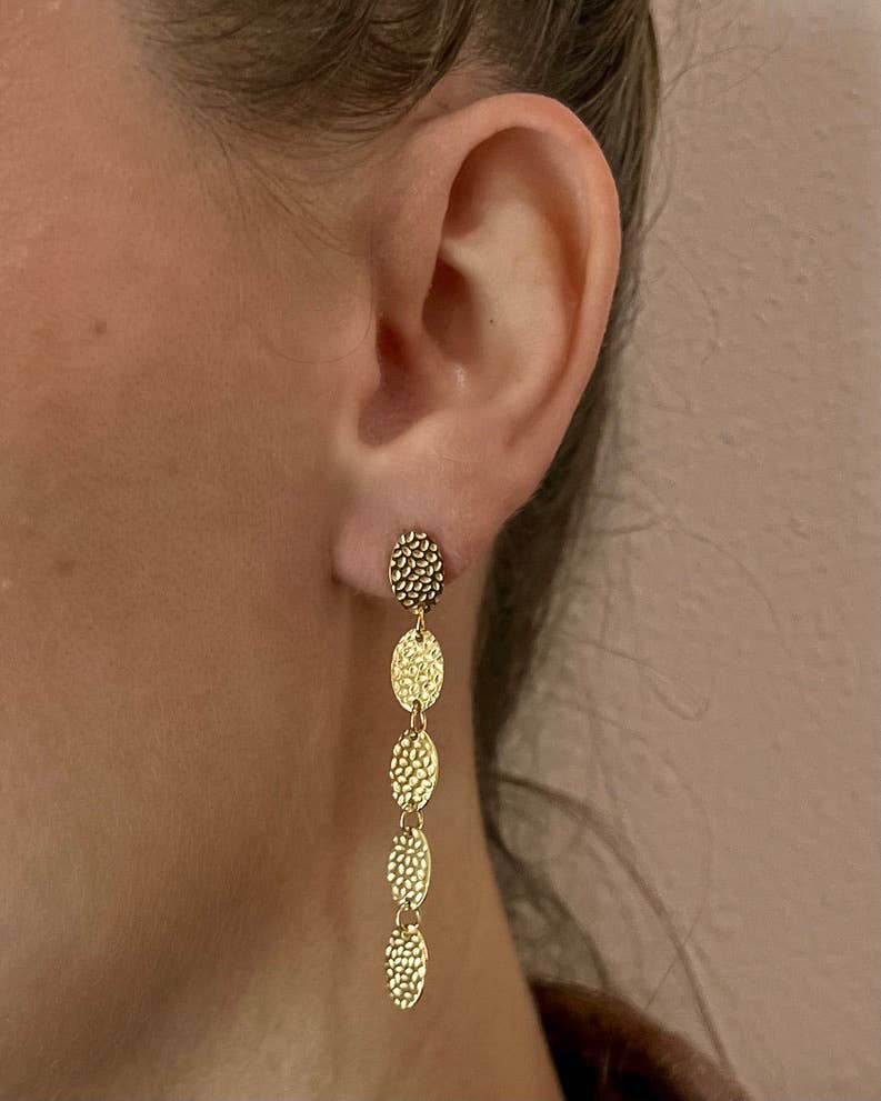 Edna Textured Drop Earrings