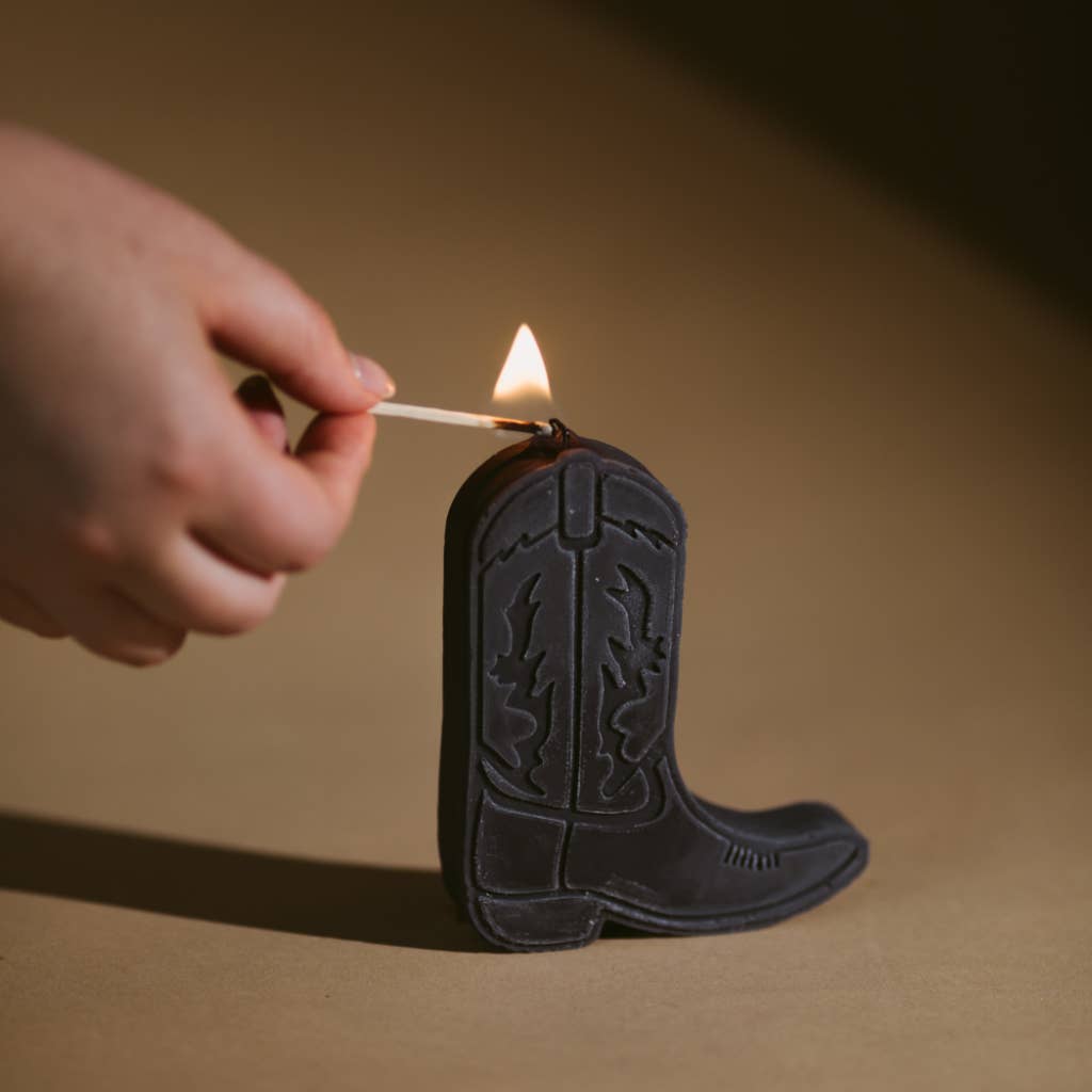 Cowboy Boot Candle
