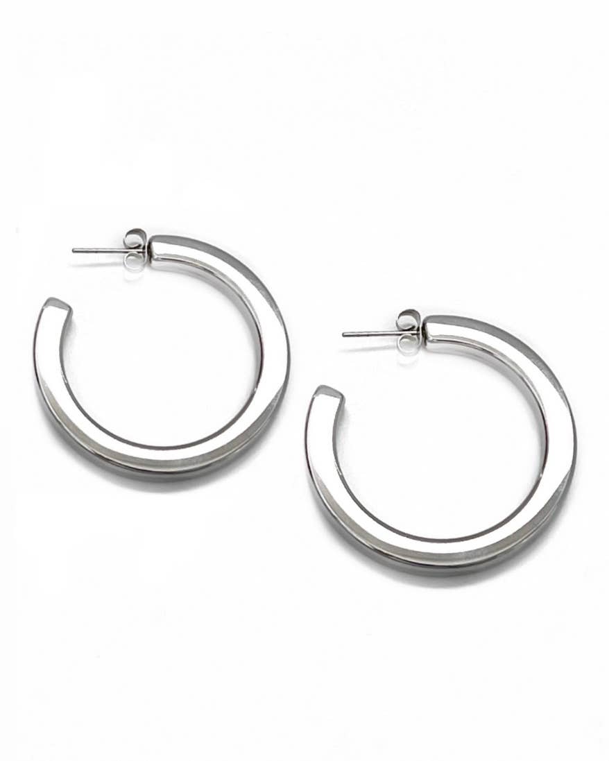 Eilish Everyday Silver Hoops