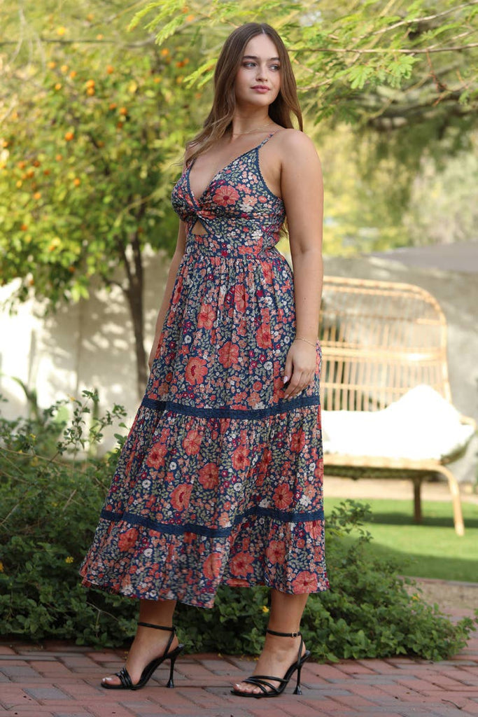 Lily Tiered Lace Trim Dress