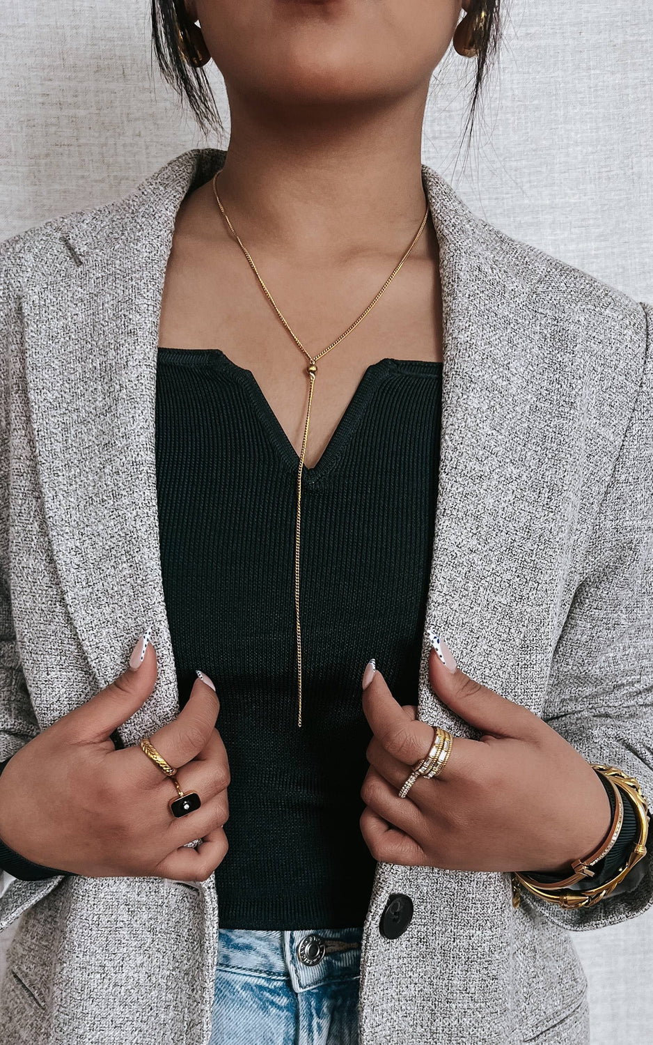 Sahara Dainty Lariat Necklace