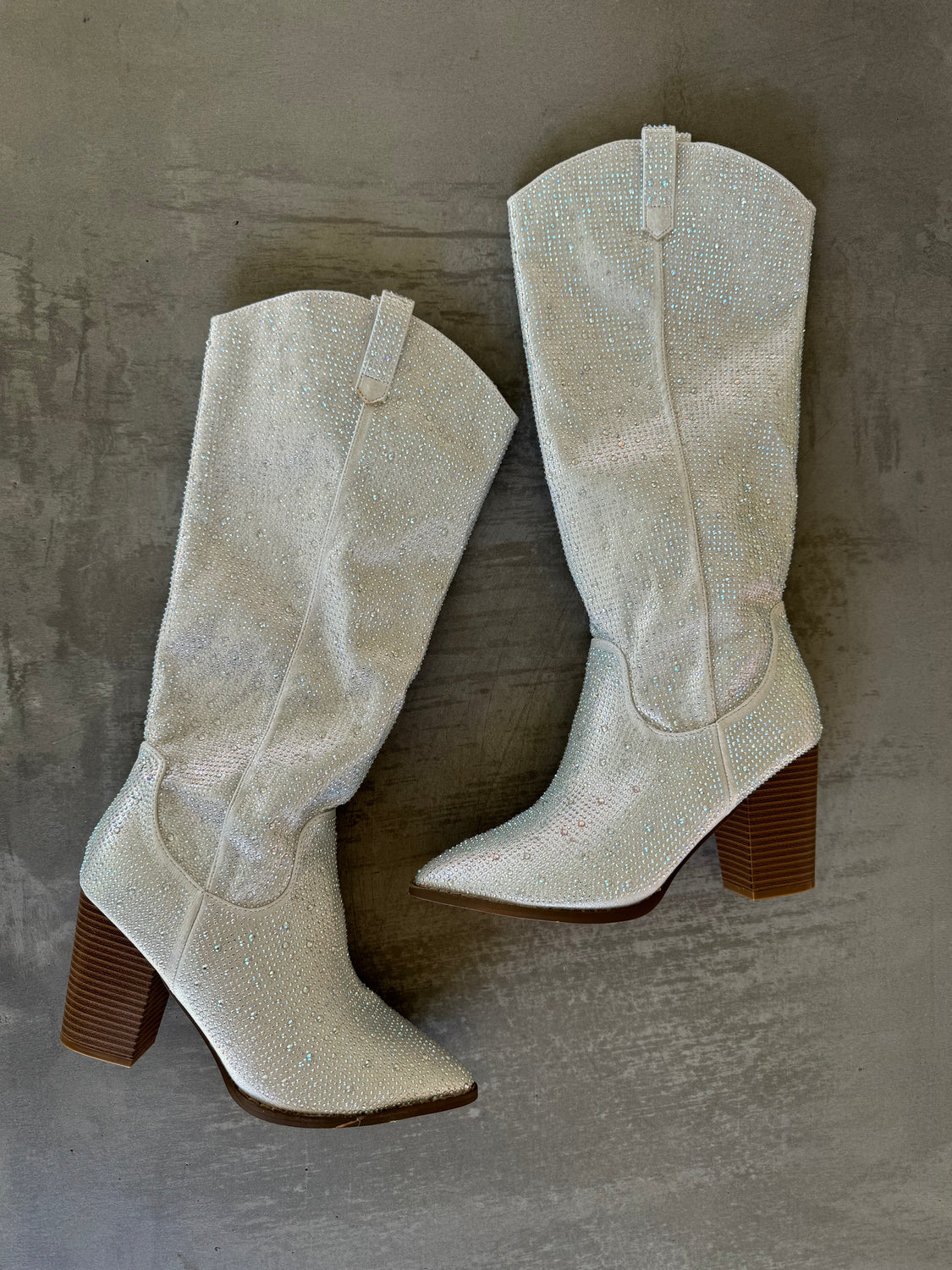High Disco Rhinestone Boots