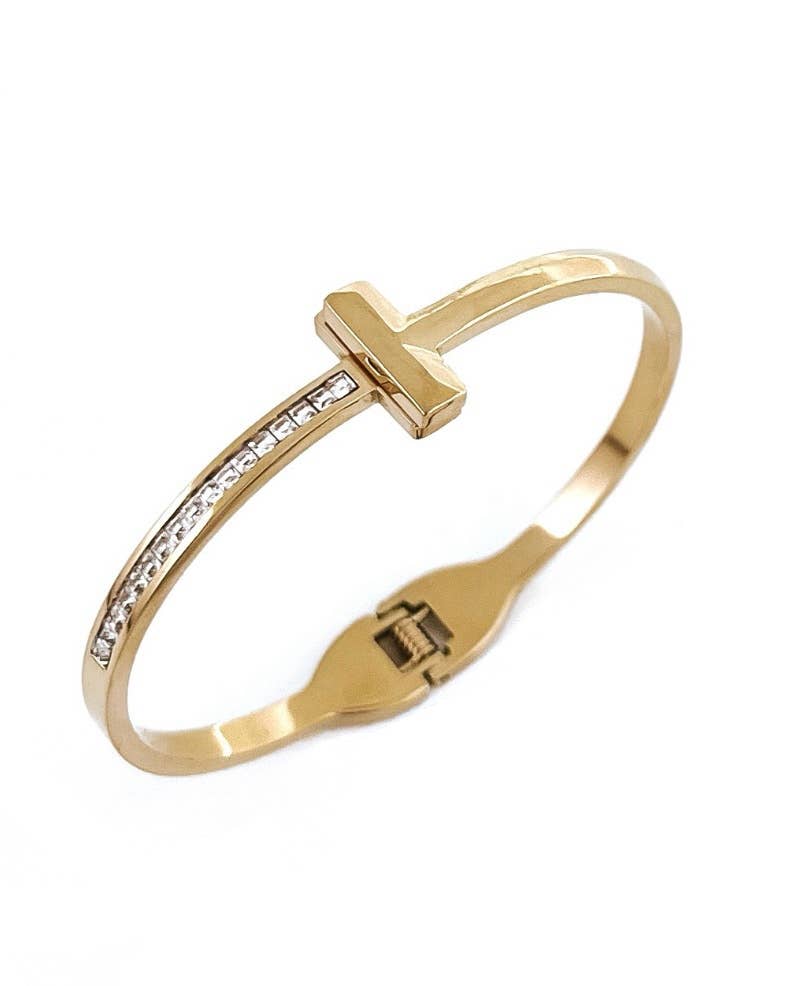 Clyde Cross Bangle Bracelet