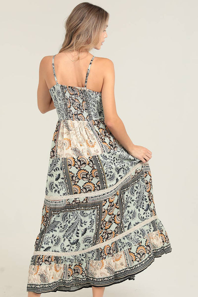 Coastline Printed Midi Dress