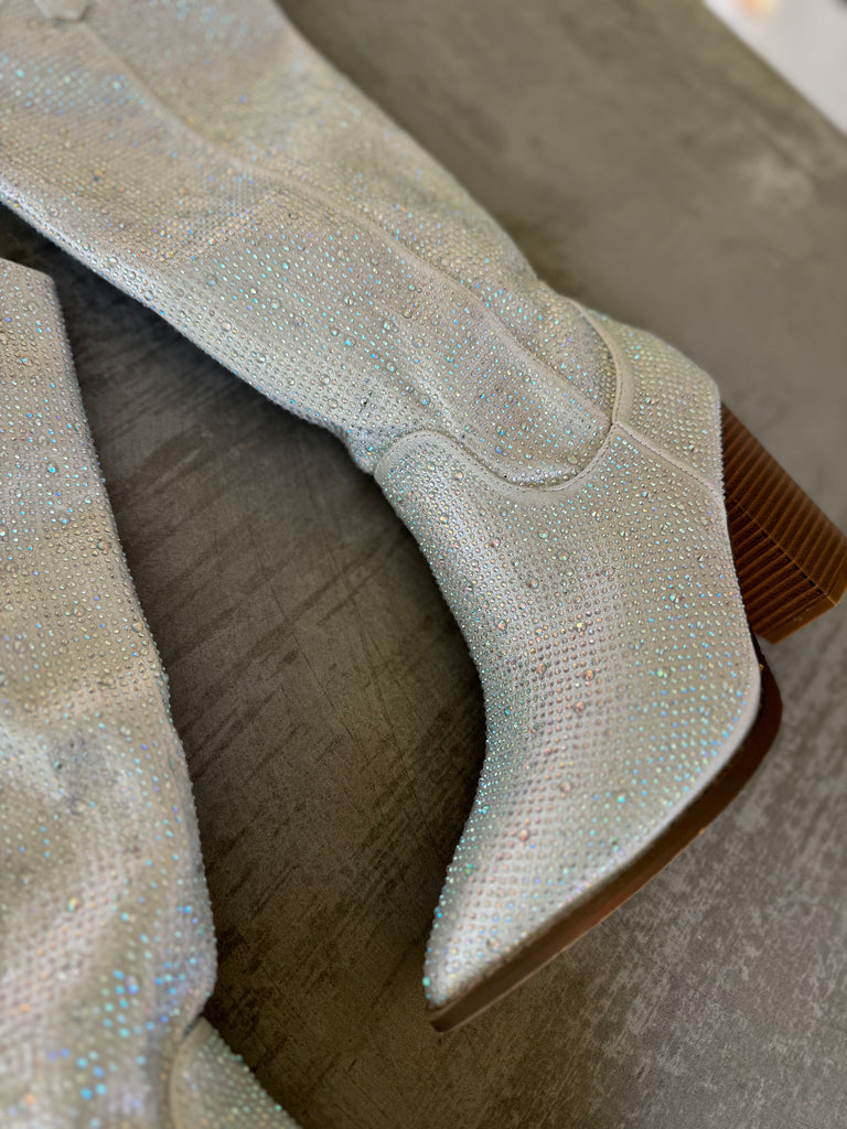 High Disco Rhinestone Boots