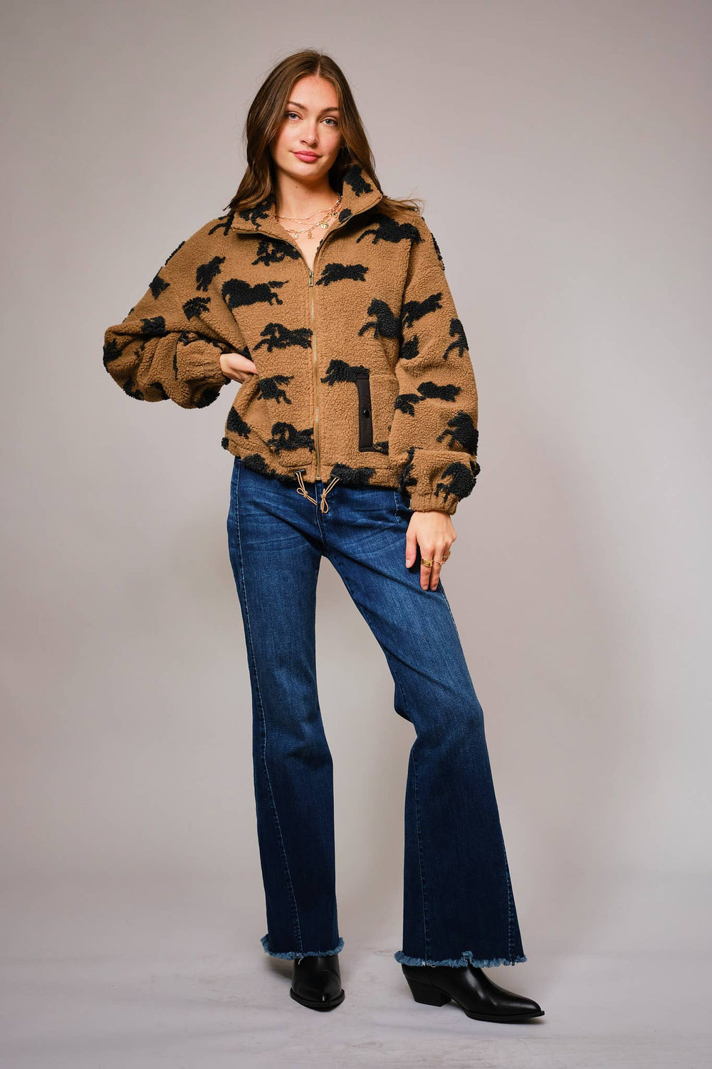 Mustang Sherpa Zip-Up Jacket
