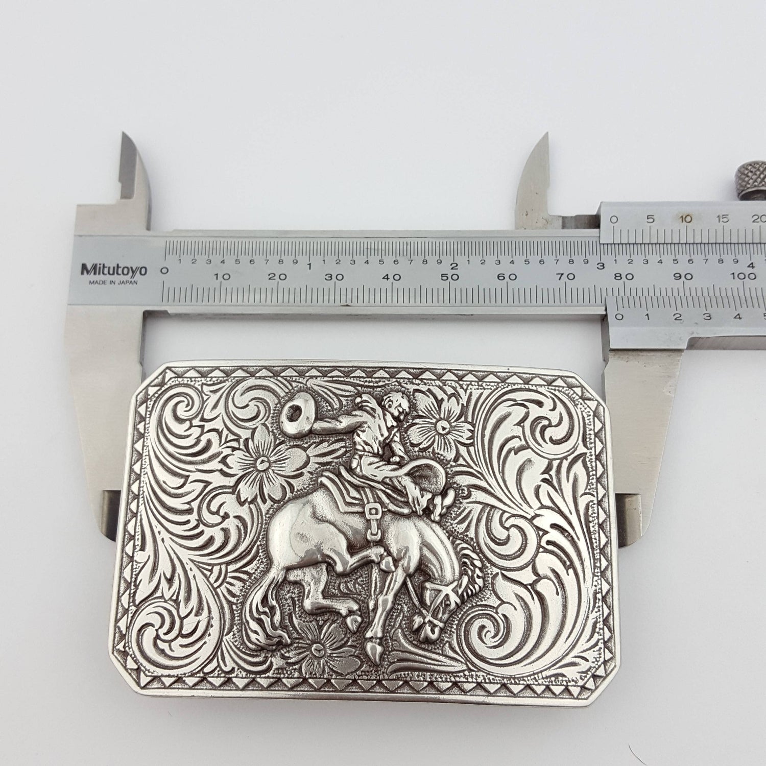 Buckle: Western Silver Rodeo Belt Buckle