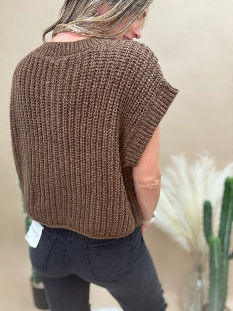 Gold Button Sweater Top