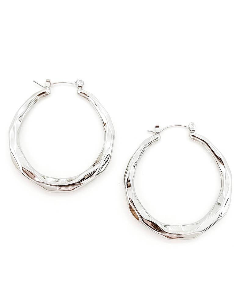Elvie Hoop Earrings || Silver