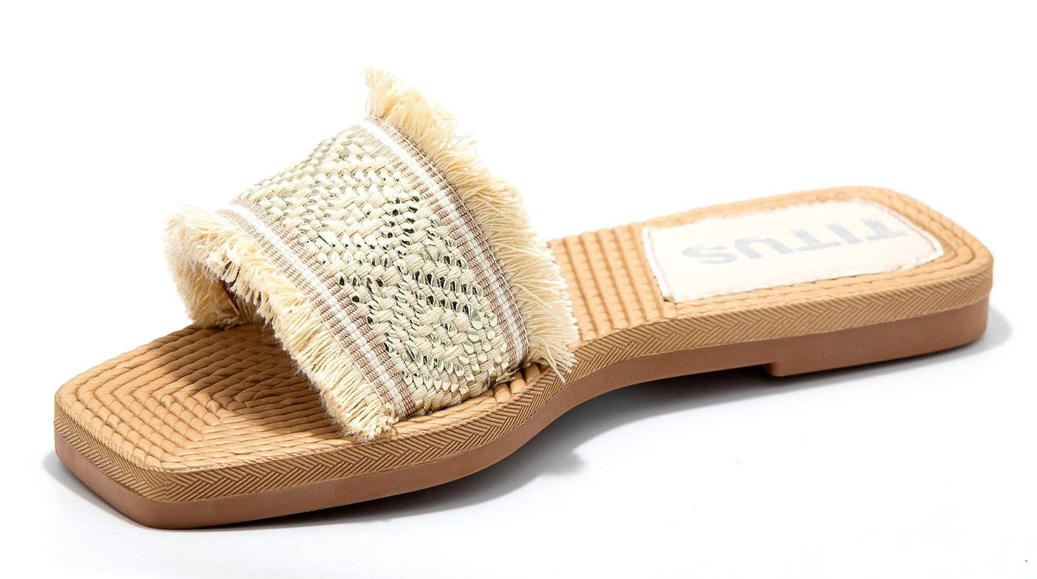 Braided Raffia Slide Sandal