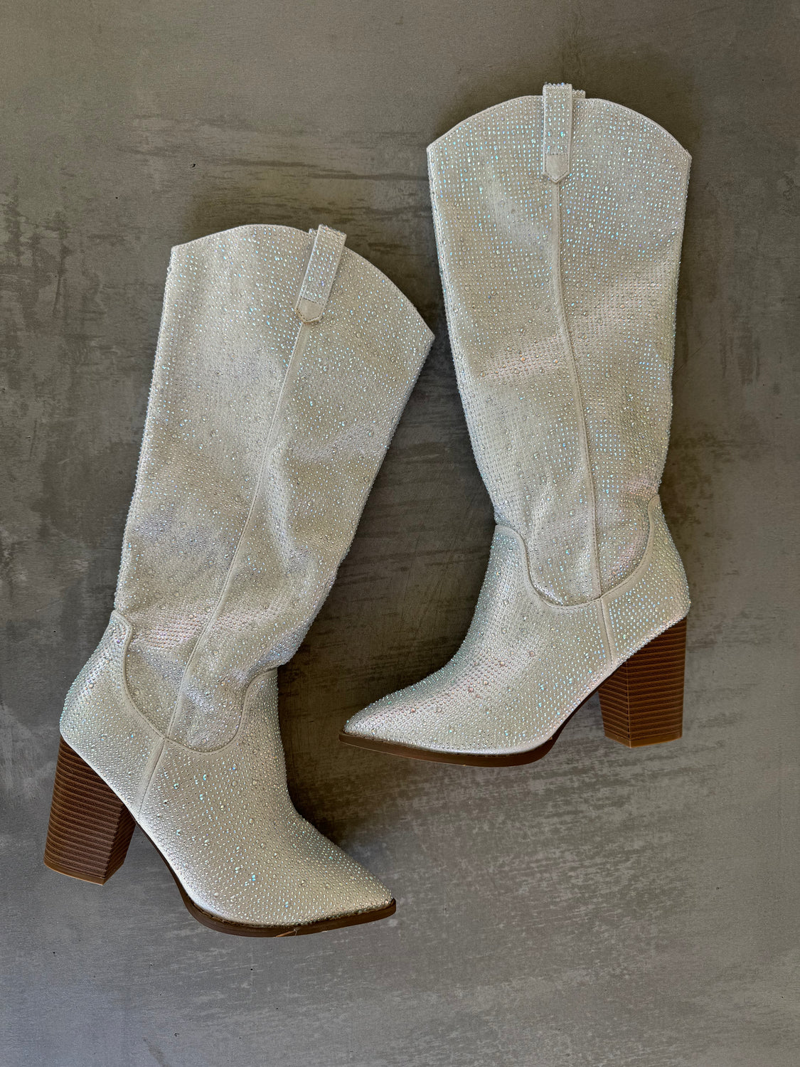 High Disco Rhinestone Boots