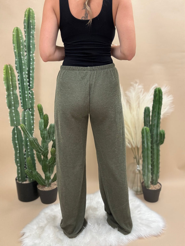 Truly Olive Wide Leg Pants