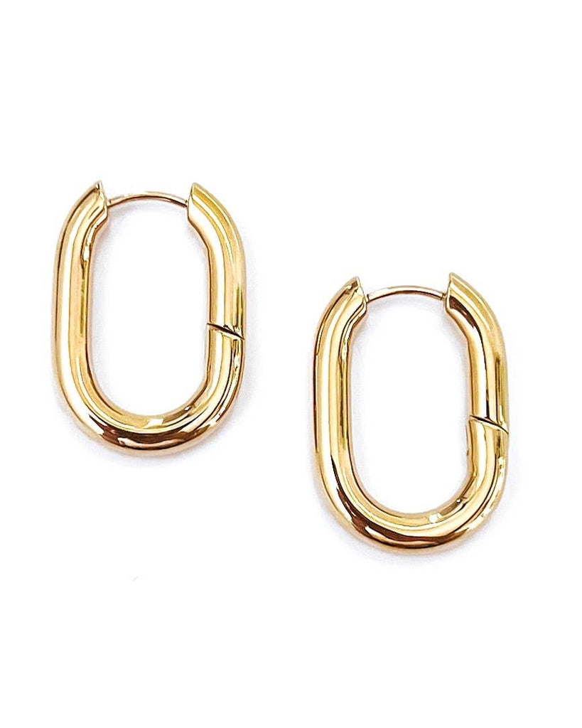 Eira Oval Hoop Earrings || Choose Color
