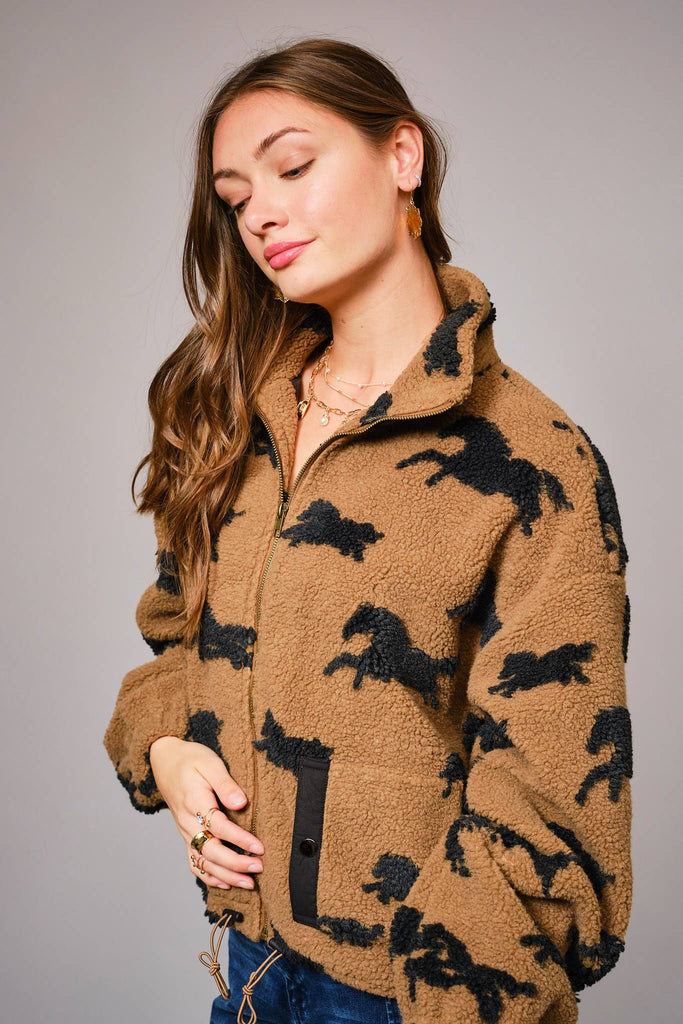Mustang Sherpa Zip-Up Jacket