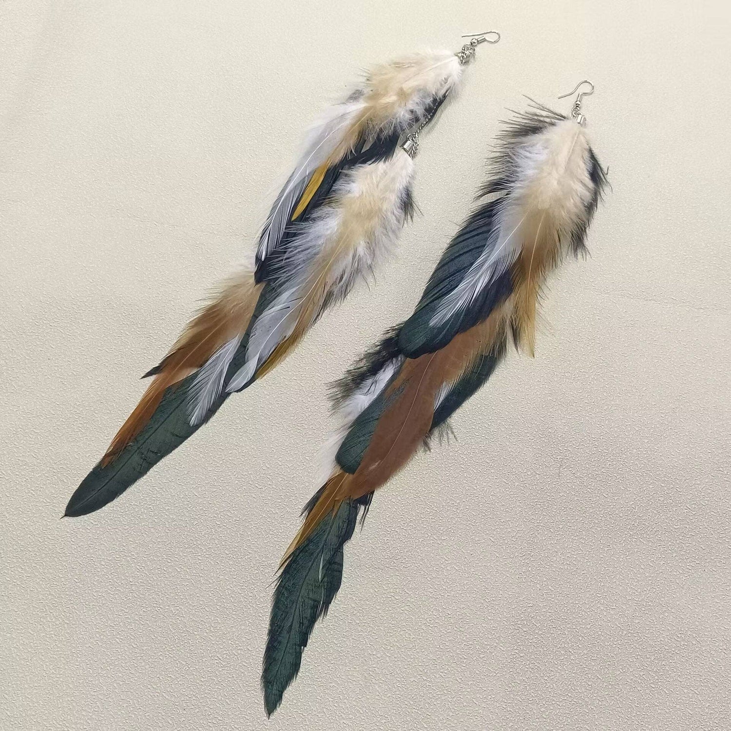 Moonshine Feather Long Earrings