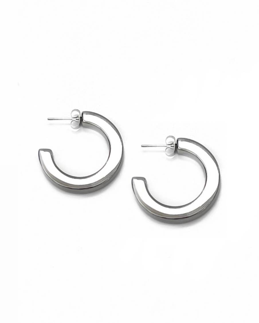 Eilish Everyday Silver Hoops