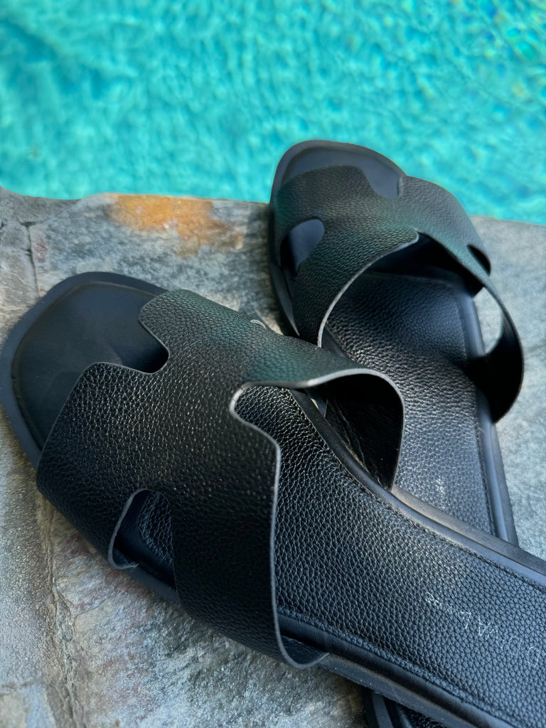 Black H Sandal