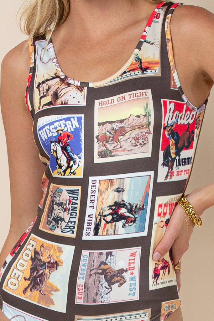 Wanderer Stamped Print Bodysuit