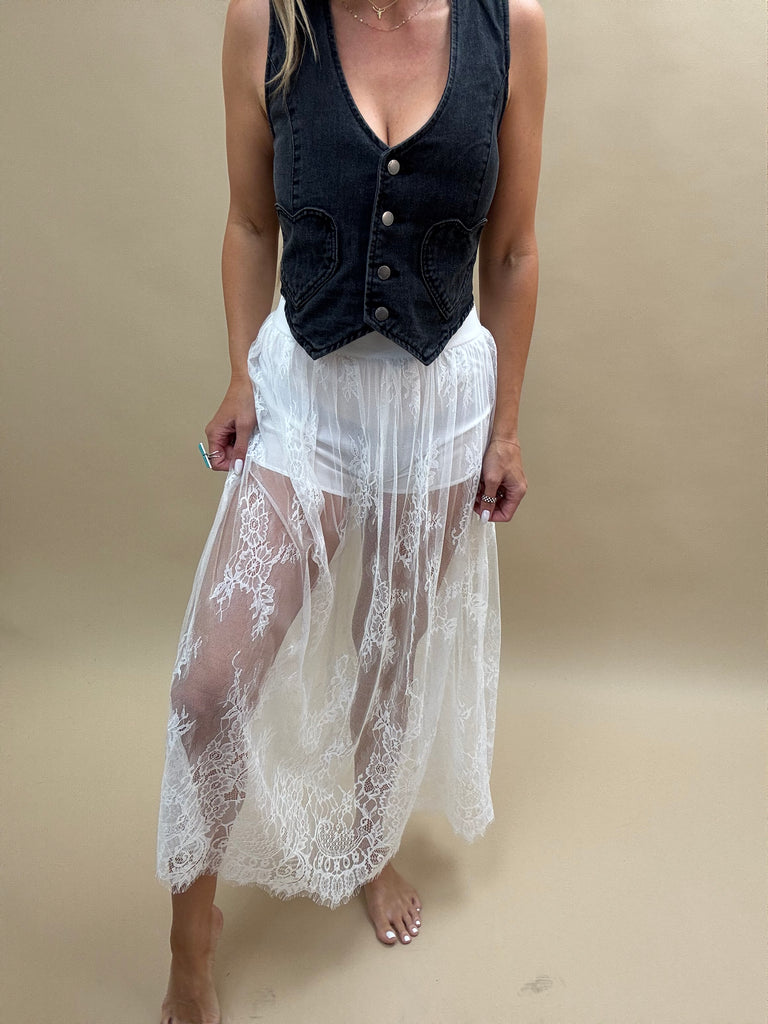 The Moment Lace Skirt