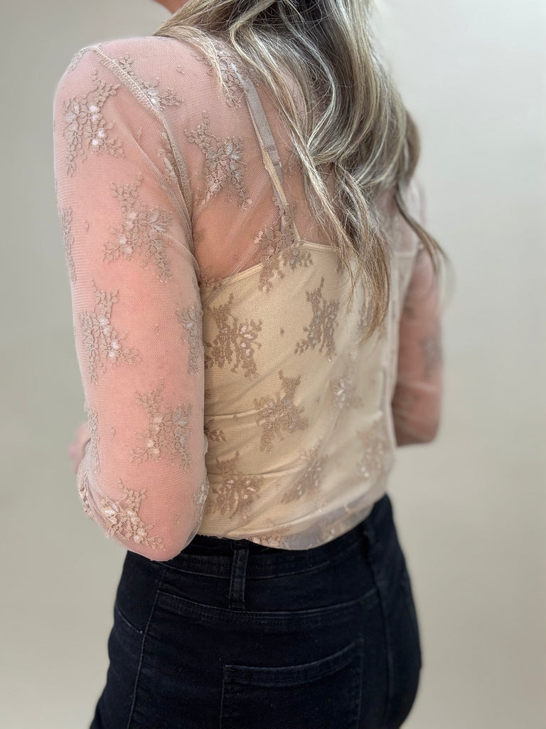Lace Long Sleeve Coffee