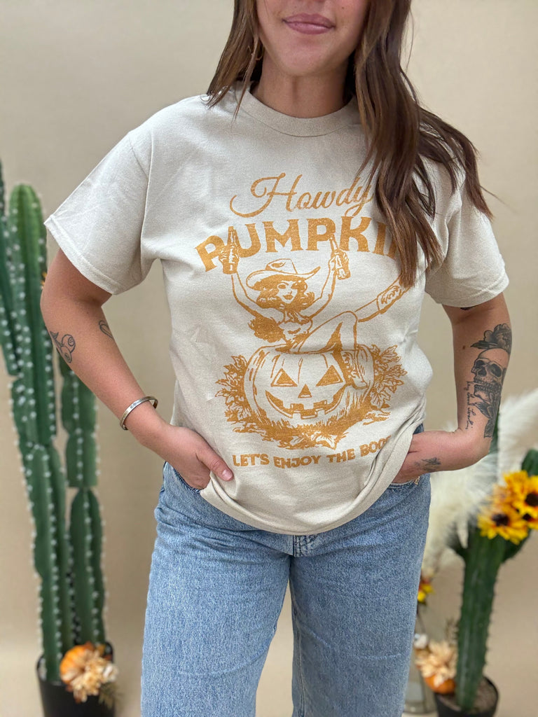 Howdy Pumpkin Over Sized T-Shirt